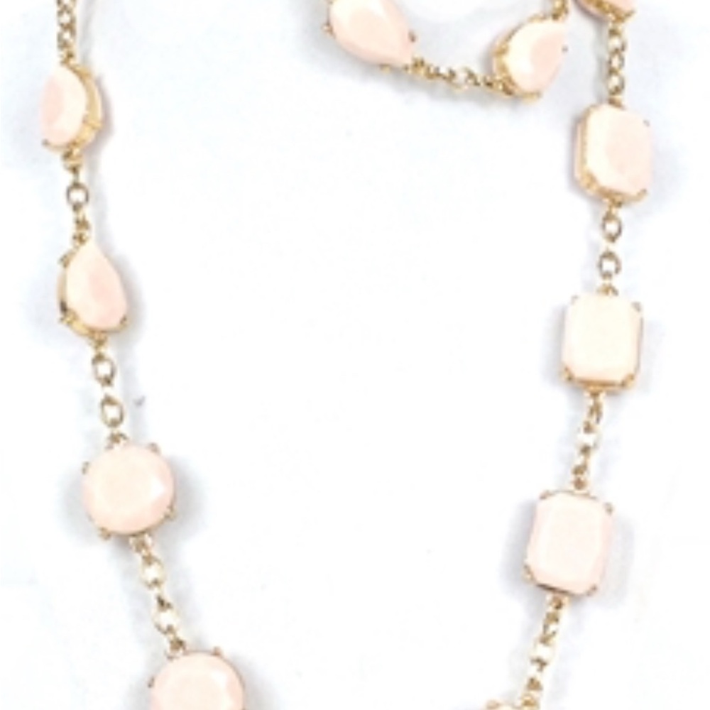 Kate Spade Swirl Around Long Scatter Necklace Blush Pink